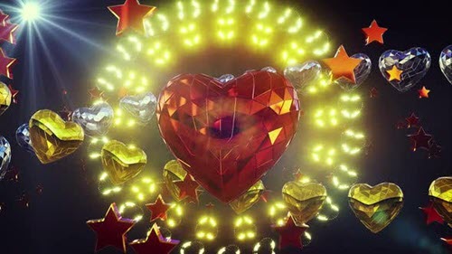 Shiny Heart Background 4k - 25417741 - Motion Graphics (Videohive)