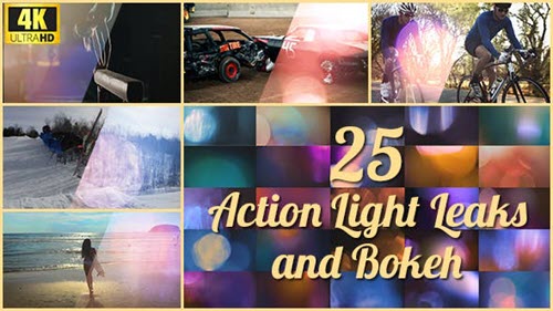 25 4K Action Light Leaks and Bokeh - 21357857 (Videohive)