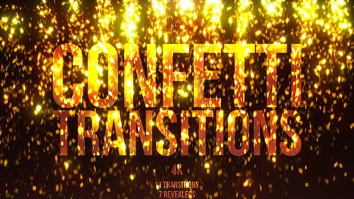Gold Confetti Transitions - 21718556 (Videohive)
