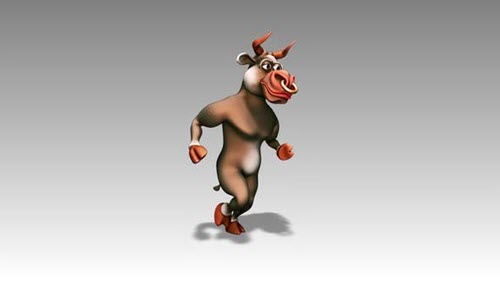 Happy Bull - Cartoon Run - 29452746 - Motion Graphics - Videohive