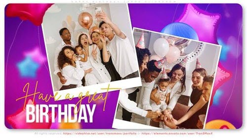 Happy Birthday Cards Slideshow - 35401658 - Project for After Effects