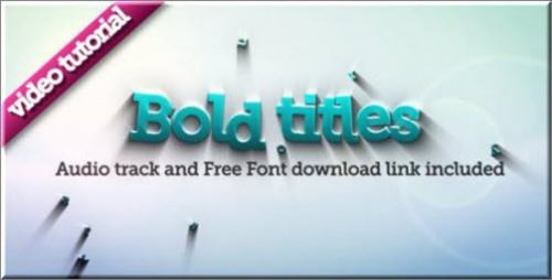 Videohive Bold Titles Logo Revealer After Effects