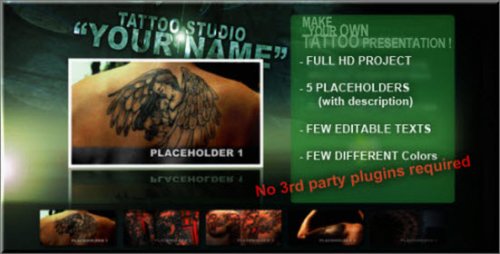 Tattoo Studio After Effects Project CS4