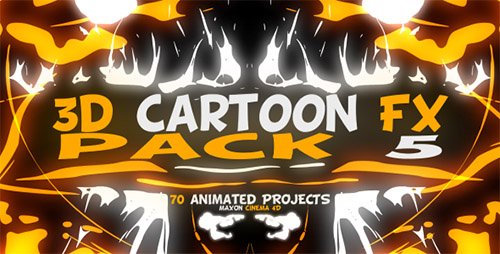 3D Cartoon FX Pack 5 - Cinema 4D Templates (Videohive)