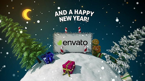 New Year card 3D - Project for After Effects (Videohive)