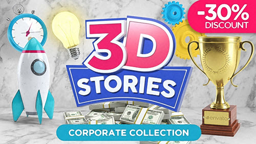 3D STORIES | Icons Explainer Toolkit - Project for After Effects (Videohive)