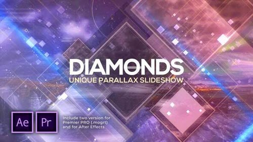 Diamonds Unique Parallax Slideshow - 28520468 - Premiere Pro & After Effects Templates