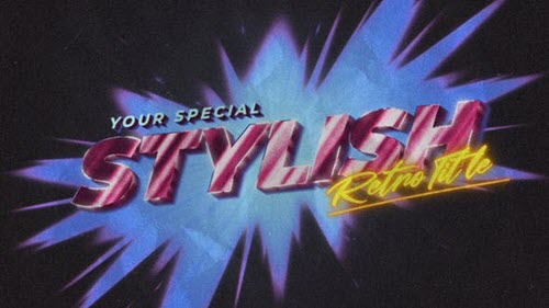 80s Retro Opener Title & Logo - 33851499 - Project for After Effects