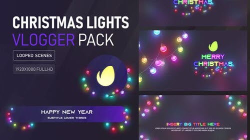 Christmas Lights Vlogger Pack - 35134224 - Project for After Effects