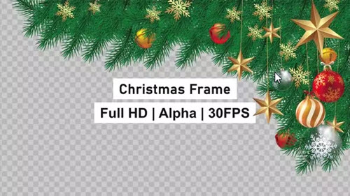 Christmas Frame with Alpha - 40619429 - Motion Graphics