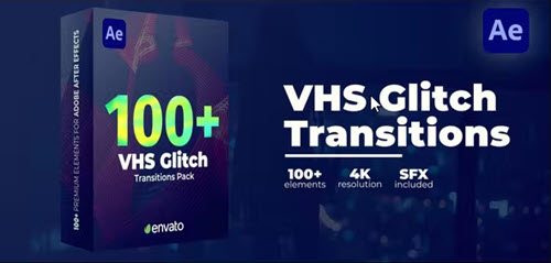 VHS Glitch Transitions - 43934786 - Project for After Effects