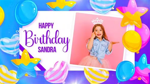 Happy Birthday Sandra Slideshow - 44419931 - Project for After Effects