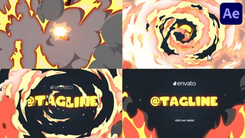 Fire Logo Opener for After Effects - 52124022 - Project for After Effects