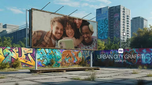 Urban City Graffiti Walls Mockups - 52377467 - Project for After Effects