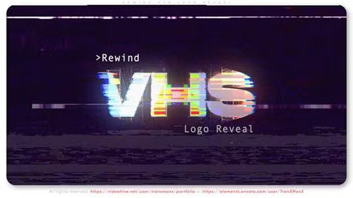 Rewind VHS Logo Reveal - 52779804 - Project for After Effects